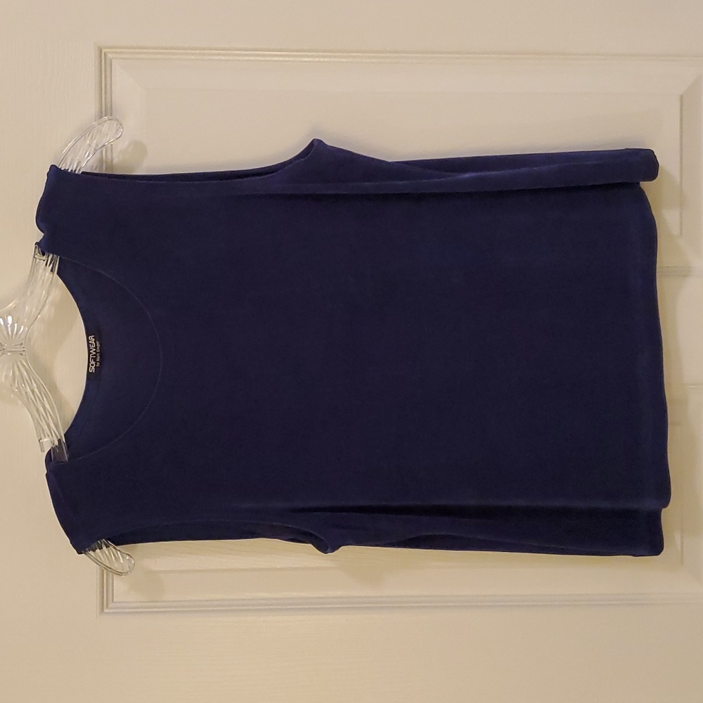 Software by Mark Singer, Women's Top, Size Large, Blue, Sleeveless, Tank